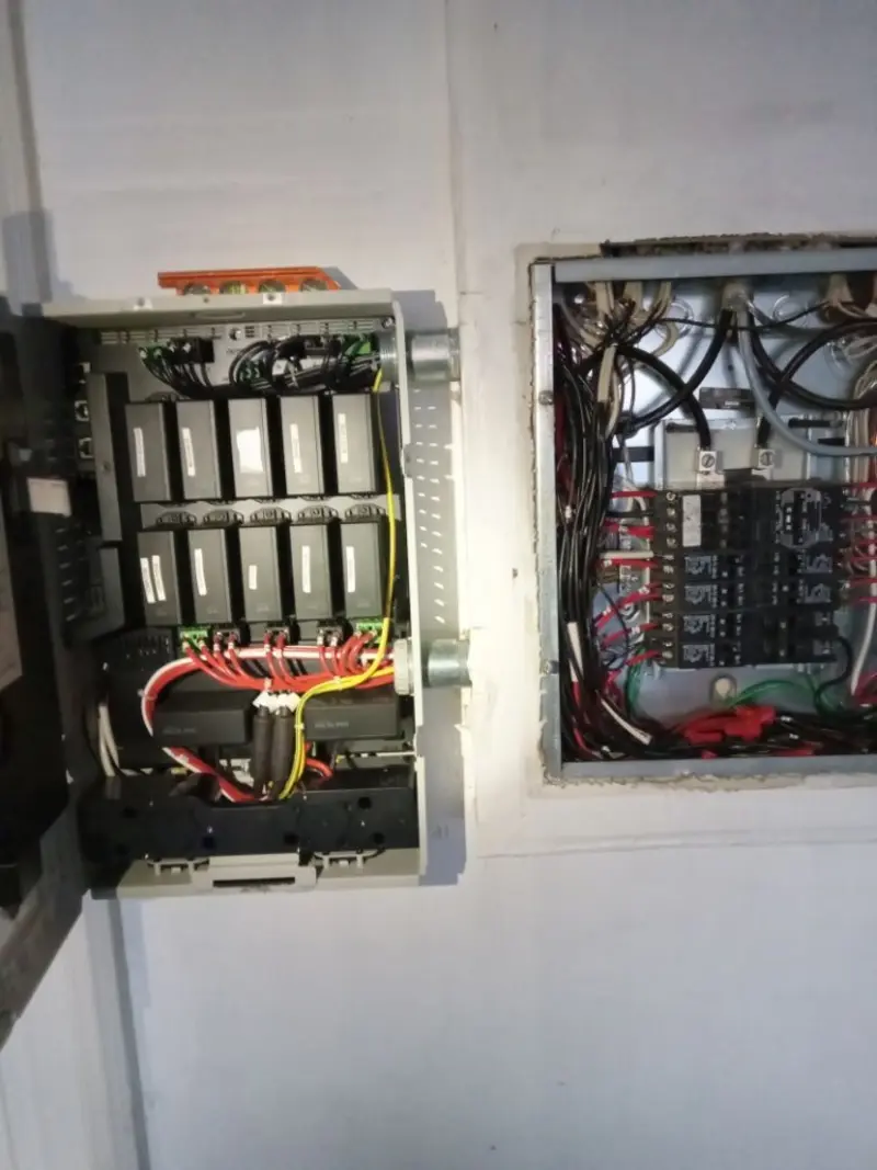 Electrical panel upgrade completed for Security Camera Wiring in Wales